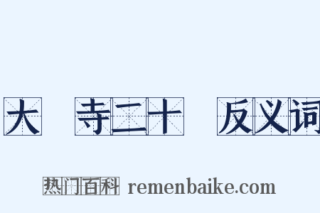 大雲寺二十韻反义词是什么意思的图片